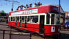 Mum on tram at Seaton 